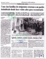 Portada de periódico con noticia sobre la Rambla del Agua