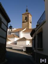 Vista desde una calle del pueblo de la Iglesia de Alcudia